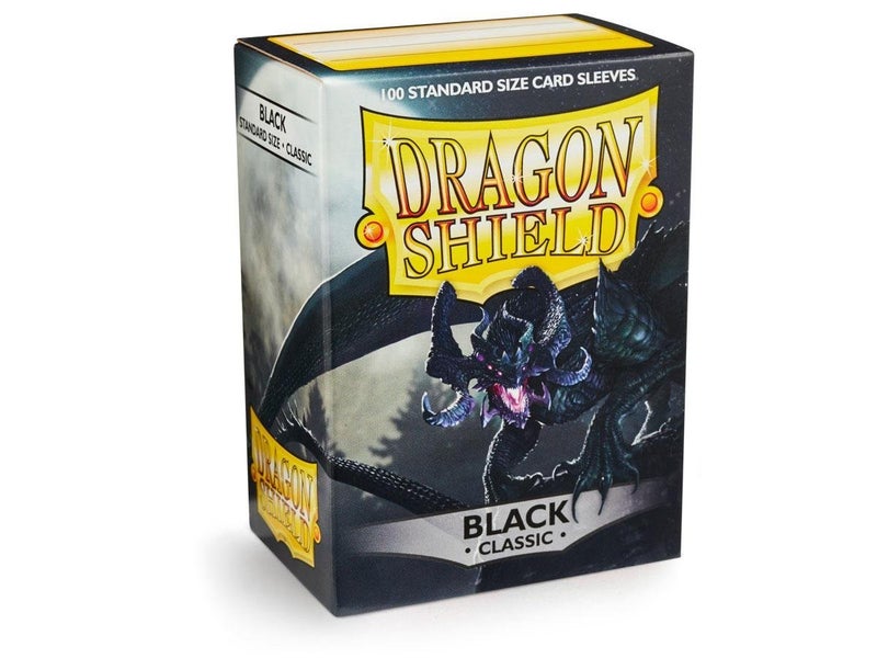 dragon shield 5 عبوات دراجون شيلد كلاسيك أسود حجم قياسي 100 قطعة أكمام بطاقات قيمة مجموعة! - Image 3